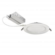  NEFLINTW-R6MPW - 6" FLIN Round Wafer LED Downlight with Selectable CCT, 1300lm / 13.5W, Matte Powder White Finish