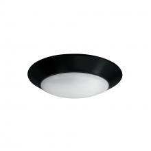  NLOPAC-R6TWB - 6" AC Opal LED Surface Mount, 1200lm / 16W, Selectable CCT, Black finish