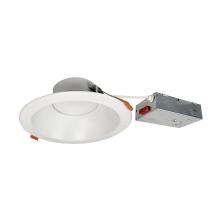  NLTH-61TW-MPWLE4 - 6" Theia LED Downlight with Selectable CCT, 120-277V 0-10V, Matte Powder White Finish