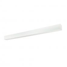  NLUD-4334W/EM - 4' L-Line LED Indirect/Direct Linear, 6152lm / Selectable CCT, White Finish, with EM