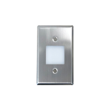  NSW-6629BN - Mini LED Step Light w/ Frosted Glass Lens Face Plate, 1W, 90+ CRI, 2700K, Brushed Nickel, 120V