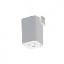  NT-327W/J - Outlet Adaptor, 1 or 2 circuit track, J-style, White