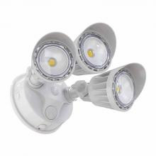  SL-30W-MCT-WH-D - 30W 3CCT 30/40/50K WHITE 3-HEADS DIMMABLE SECURITY/WALL LIGHT - NO SENSOR