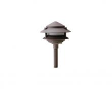  AA-145-BR - AREA LIGHT, 12V/20W 35W MAX, CAST. ALUMINUM, G4/JC BI-PIN, POWDER-COATED BRONZE, 2 TIER PAGODA