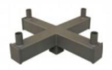  PSS4Q90VTZ - 4" 90 DEGREE QUAD SQ VERT. TENON - BRONZE