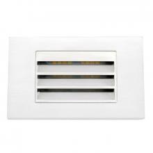  SLE-LH-120V-MCT-WH - INTEGRATED STEP LIGHT 120V 3W 3CCT, HORIZ. LOUVER, WHITE