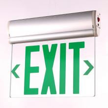  XT-EL1GCA-EM - EDGE-LIT EXIT SIGN ALUM HOUSING SINGLE-FACE CLEAR PANEL GREEN LETTERS