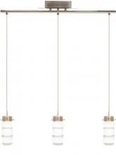 LCFB-3LS-MCT5 - TRIPLE PENDANT LINEAR INTEGRATED LED WITH FROSTED ETCHED GLASS SHADES
