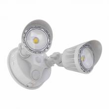  SL-20W-MCT-WH-D - 20W 3CCT 30/40/50K WHITE 2-HEADS DIMMABLE SECURITY/WALL LIGHT - NO SENSOR