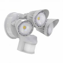  SL-30W-MCT-WH-P - 30W 3CCT 30/40/50K WHITE 3-HEADS SECURITY LIGHT - WITH MOTION SENSOR