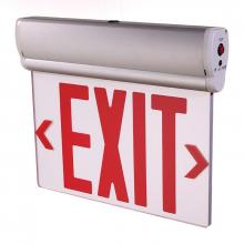  XT-EL1RCA-EM - EDGE-LIT EXIT SIGN ALUM HOUSING SINGLE-FACE CLEAR PANEL RED LETTERS