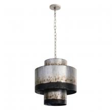  323F04OG - Cannery 4-Lt Tall Pendant - Ombre Galvanized