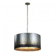  323P04OG - Cannery 4-Lt Drum Pendant - Ombre Galvanized