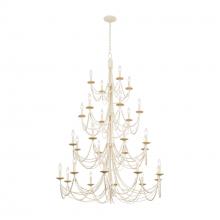  350C28CW - Brentwood 28-Lt 4-Tier Chandelier - Country White