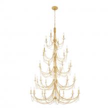  350C40FG - Brentwood 40-Lt 5-Tier Chandelier - French Gold