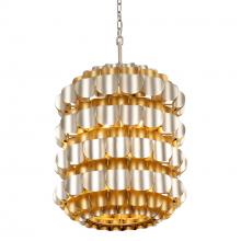  382F06AGGD - Swoon 6-Lt Foyer - Antique Gold/Gold Dust