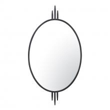  460MI22BL - Propaganda 22x41 Oval Wall Mirror - Black