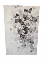  4DWA0118 - Kaleidoscope Black and White Mixed-Media Butterfly Art