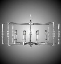  CH3605-32G-36G-ST - 8 Light Magro Cage Chandelier