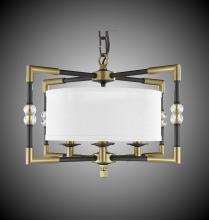  CH3702-32G-36G-ST-GL - 4 Light Magro Drum Shade Chandelier