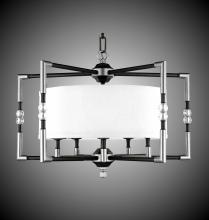  CH3703-32G-36G-ST-GL - 5 Light Magro Drum Shade Chandelier