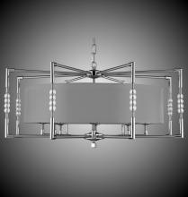  CH3705-32G-36G-ST-GL - 8 Light Magro Drum Shade Chandelier