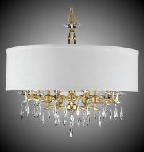 American Brass & Crystal CH5606-G-32G-36G-ST-GL - 32 inch Kaya Drum Shade Chandelier