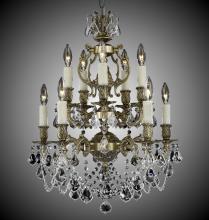  CH9532-A-01G-PI - 5+5 Light Rosetta Chandelier