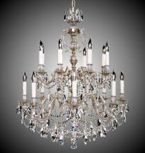  CH9580-A-01G-PI - 8+8 Light Rosetta Chandelier