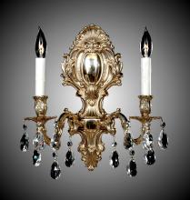  WS9424-A-01G-PI - 2 Light Fleur-De-Lis Medium Wall Sconce