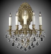  WS9429-A-01G-PI - 5 Light Fleur-De-Lis Large Wall Sconce