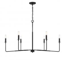  1-2221-6-89 - Salerno 6-Light Chandelier in Matte Black