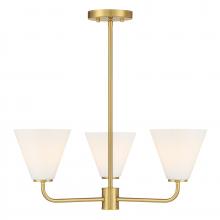  1-4013-3-322 - Blair 3-Light Chandelier in Warm Brass