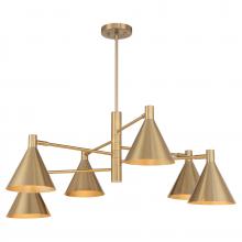  1-8003-6-127 - Pharos 6-Light Chandelier in Noble Brass by Breegan Jane