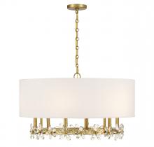  7-4368-6-322 - Dahlia 6-Light Pendant in Warm Brass