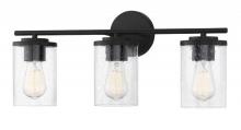  8-8020-3-BK - Marshall 3-Light Bathroom Vanity Light in Matte Black