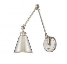  9-961CP-1-109 - Morland 1-Light Adjustable Wall Sconce in Polished Nickel