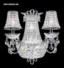  94109GA22 - Princess Wall Sconce with 2 Lights; Gold Accents Only