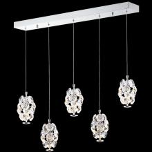  96945S22LED - LED Contemporary 5 Light Crystal Chand