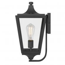  E10010-001 - Drayton 17 In 1-Light Matte Black Painted Outdoor Wall Sconce Lamp