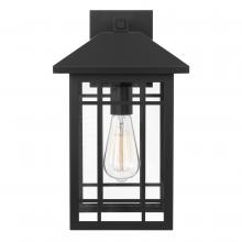  E10020-001 - Timberlake 15 In 1-Light Matte Black Painted Outdoor Wall Sconce Lamp