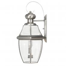  E10034-007 - Westport 20 In 2-Light Stainless-Steel Outdoor Wall Sconce Lamp