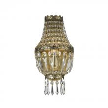  W23086AB6 - Metropolitan 1-Light Antique Bronze Finish and Clear Crystal Basket Wall Sconce Light 6 in. W x 12 i