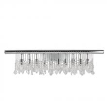  W23110C36 - Nadia 10-Light Chrome Finish and Clear Crystal Vanity Wall Linear Wall Sconce Light 36 in. W x 10 in