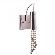  W23138C6-CL - Metropolis Collection 1 Light Chrome Finish and Clear Crystal Wall Sconce 6" W x 10" H Small