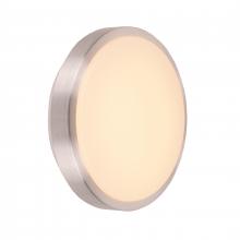  W23560BN10 - Aperture 12-Watt Brushed Nickel Finish Integrated LEd Circle Wall Sconce / Ceiling Light 10 in. Dia