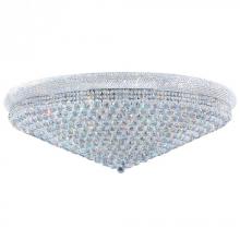  W33011C48 - Empire 33-Light Chrome Finish and Clear Crystal Flush Mount Ceiling Light 48 in. Dia x 16 in. H Extr