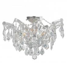  W33116C20-CL - Maria Theresa 6-Light Chrome Finish and Clear Crystal Semi-Flush Mount Ceiling Light 20 in. Dia x 15