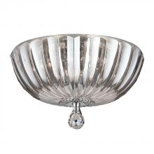  W33141C14-CL - Mansfield 4-Light Chrome Finish and Clear Crystal Bowl Flush Mount Ceiling Light 14 in. Medium