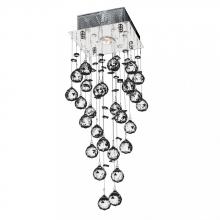  W33259C8 - Icicle 1-Light Chrome Finish and Clear Crystal Flush Mount Ceiling Light 8 in. L x 8 in. W x 24 in.